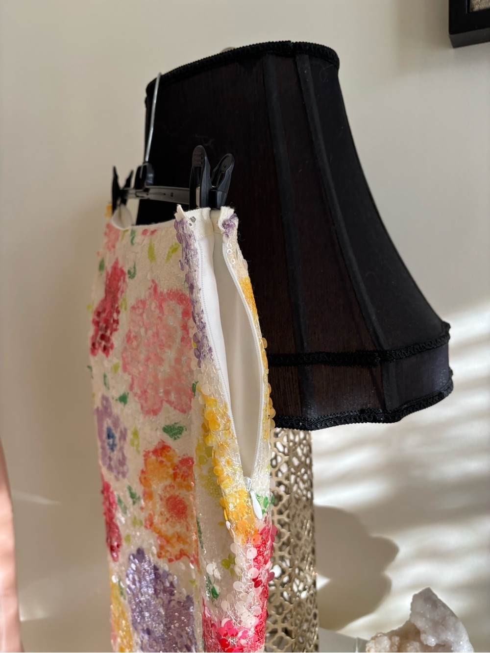 Elie Tahari Multicolor Floral sequin Skirt - Picture 7 of 13